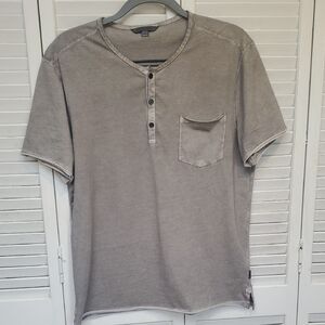 John Varvatos Grey Short Sleeve Henley
